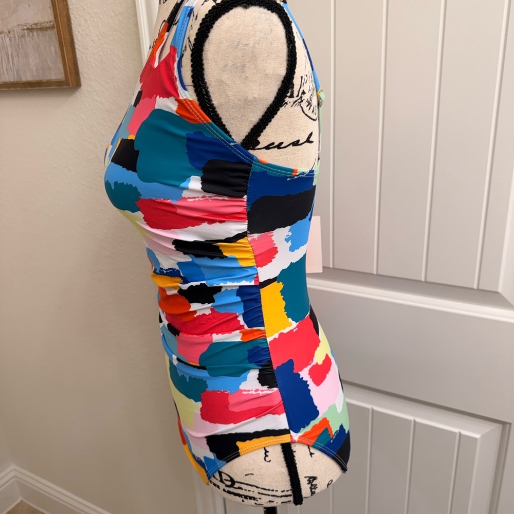 NWT-Holipick One-Shoulder Tummy Control Swimsuit sz M - Picture 5 of 12